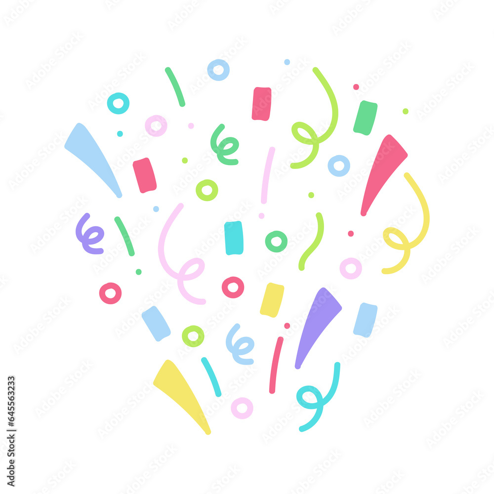 cute party popper isolated confetti explosion firecrackers celebration vector drawing illustration hand drawn style cute party popper isolated confetti explosion firecrackers celebration vector drawing illustration hand drawn style