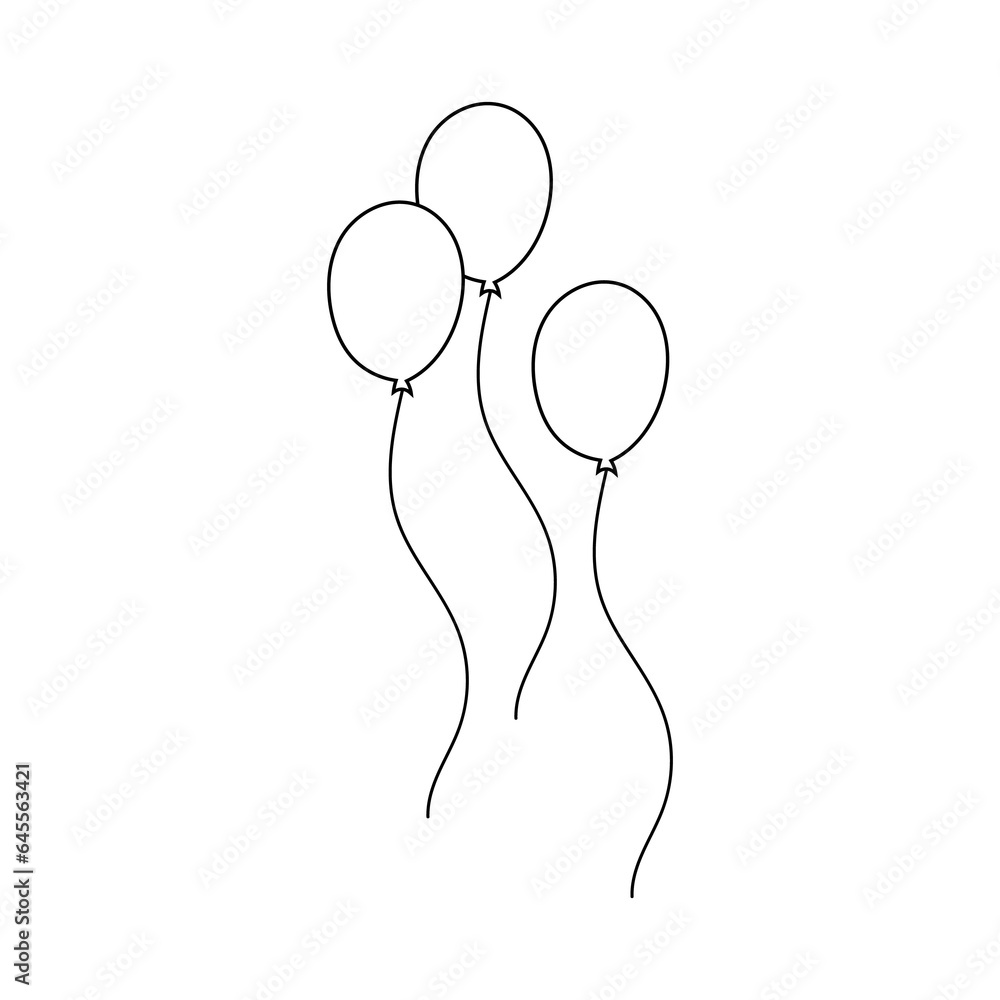 balloon in cartoon style Balloons for birthdays and parties Balloons fly by rope. balls isolated on white background. Flat icons for celebrations and festivities. balloon in cartoon style Balloons for birthdays and parties Balloons fly by rope. balls isolated on white background. Flat icons for celebrations and festivities.