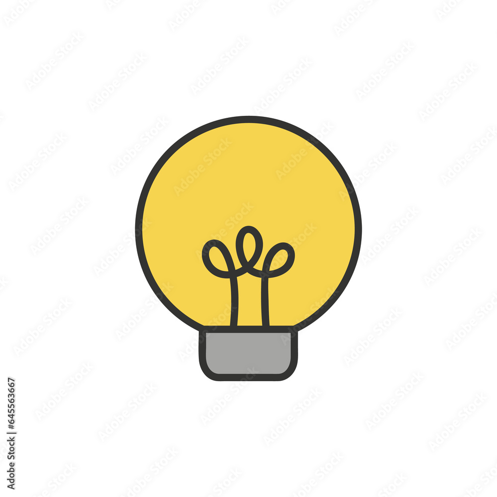 The light bulb is full of ideas And creative thinking, analytical thinking for processing. Light bulb icon vector. ideas symbol illustration. The light bulb is full of ideas And creative thinking, analytical thinking for processing. Light bulb icon vector. ideas symbol illustration.