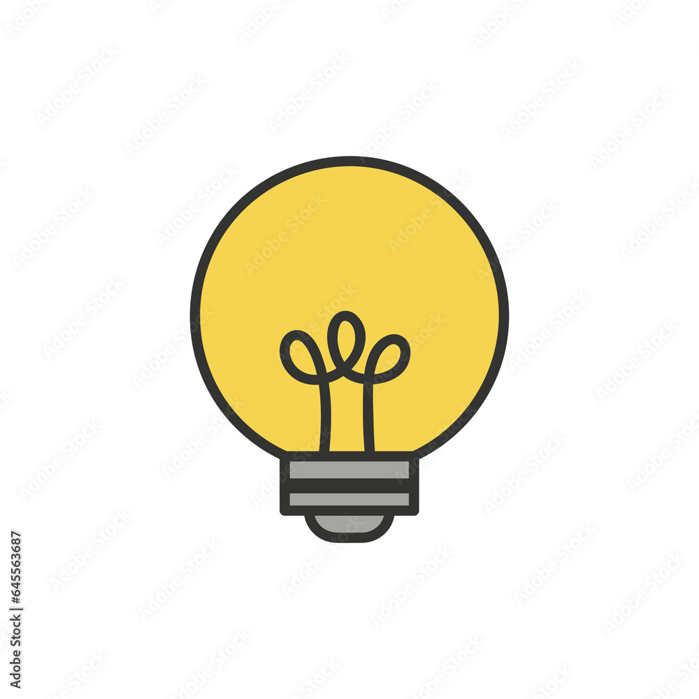 The light bulb is full of ideas And creative thinking, analytical thinking for processing. Light bulb icon vector. ideas symbol illustration. The light bulb is full of ideas And creative thinking, analytical thinking for processing. Light bulb icon vector. ideas symbol illustration.