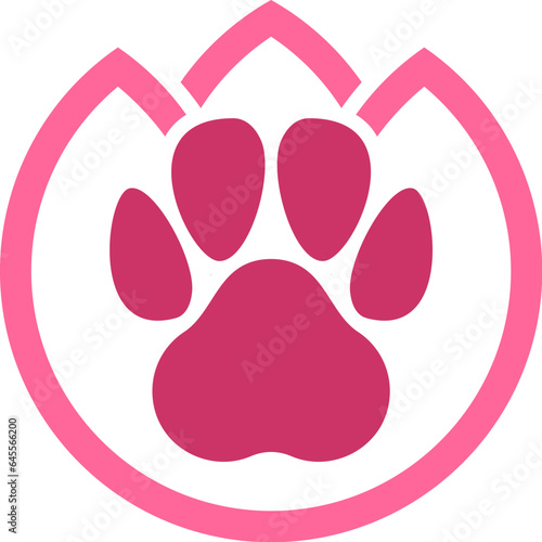 Flower with pet foot print