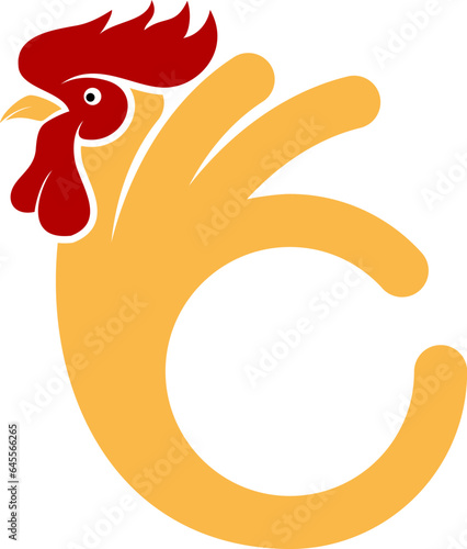 OK hand with chicken head