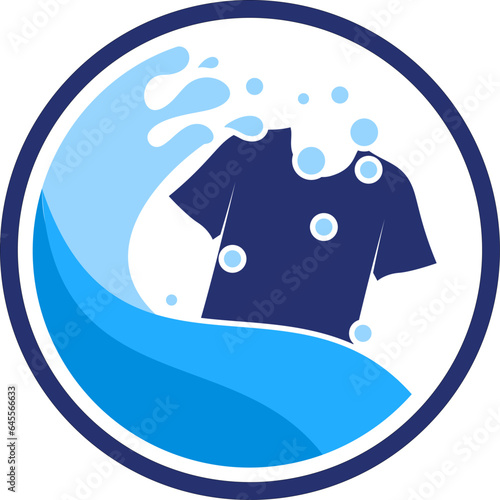Circle shape with laundry and t-shirt