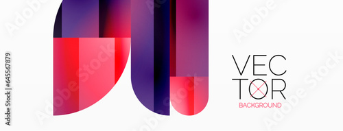 Abstract masterpiece formed by delicate interplay of circles, squares, and triangles. Geometric elements converge in harmonious chaos, evoking sense of modern creativity. Symphony of shapes