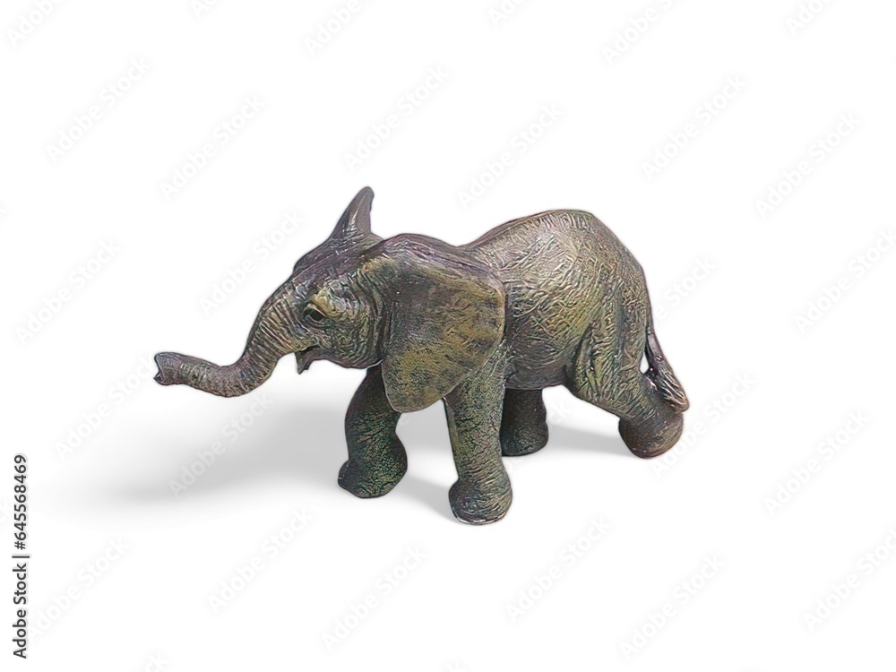 Fototapeta premium baby elephant miniature animal Isolated on white