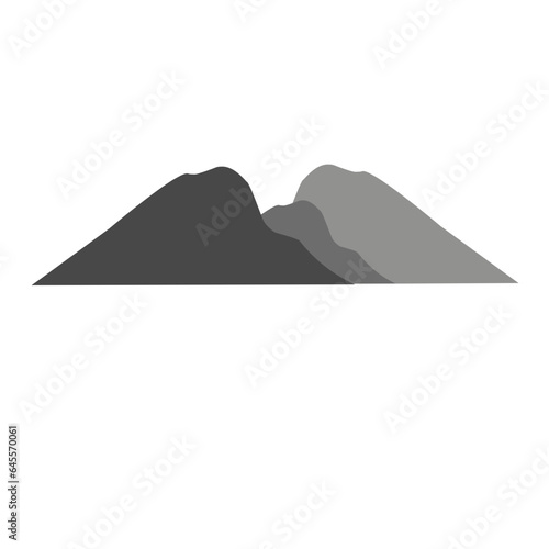 gray mountains vector icon