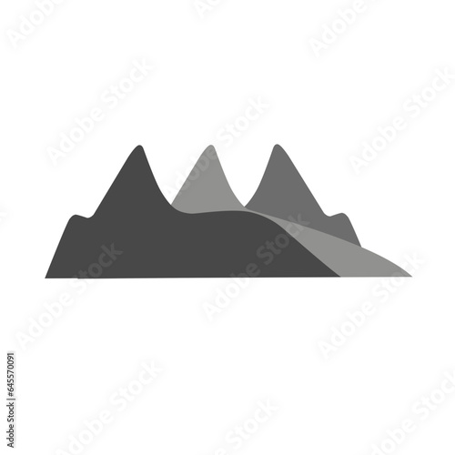 gray mountains vector icon