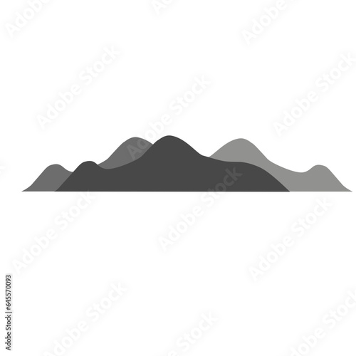 gray mountains vector icon