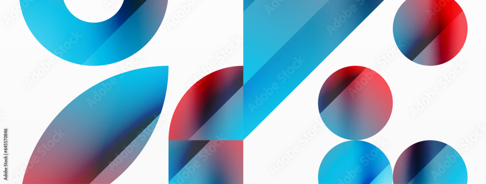 Vector background. Minimalist geometric backdrop adorned with circles and shapes. Abstract art inviting creativity for digital designs, presentations, website banners, social media posts Vector background. Minimalist geometric backdrop adorned with circles and shapes. Abstract art inviting creativity for digital designs, presentations, website banners, social media posts