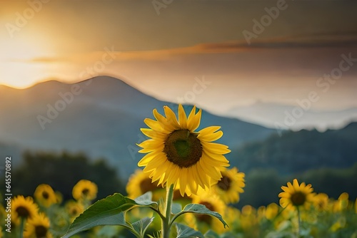 sunflowers in the mountains