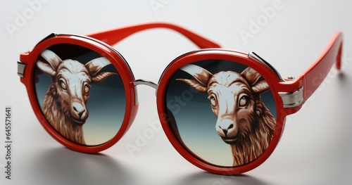  sheep round sunglasses, in the style of scott rohlfs, chinese new year festivities, wimmelbilder, carlo dolci, 32k uhd, don blanding, optical 