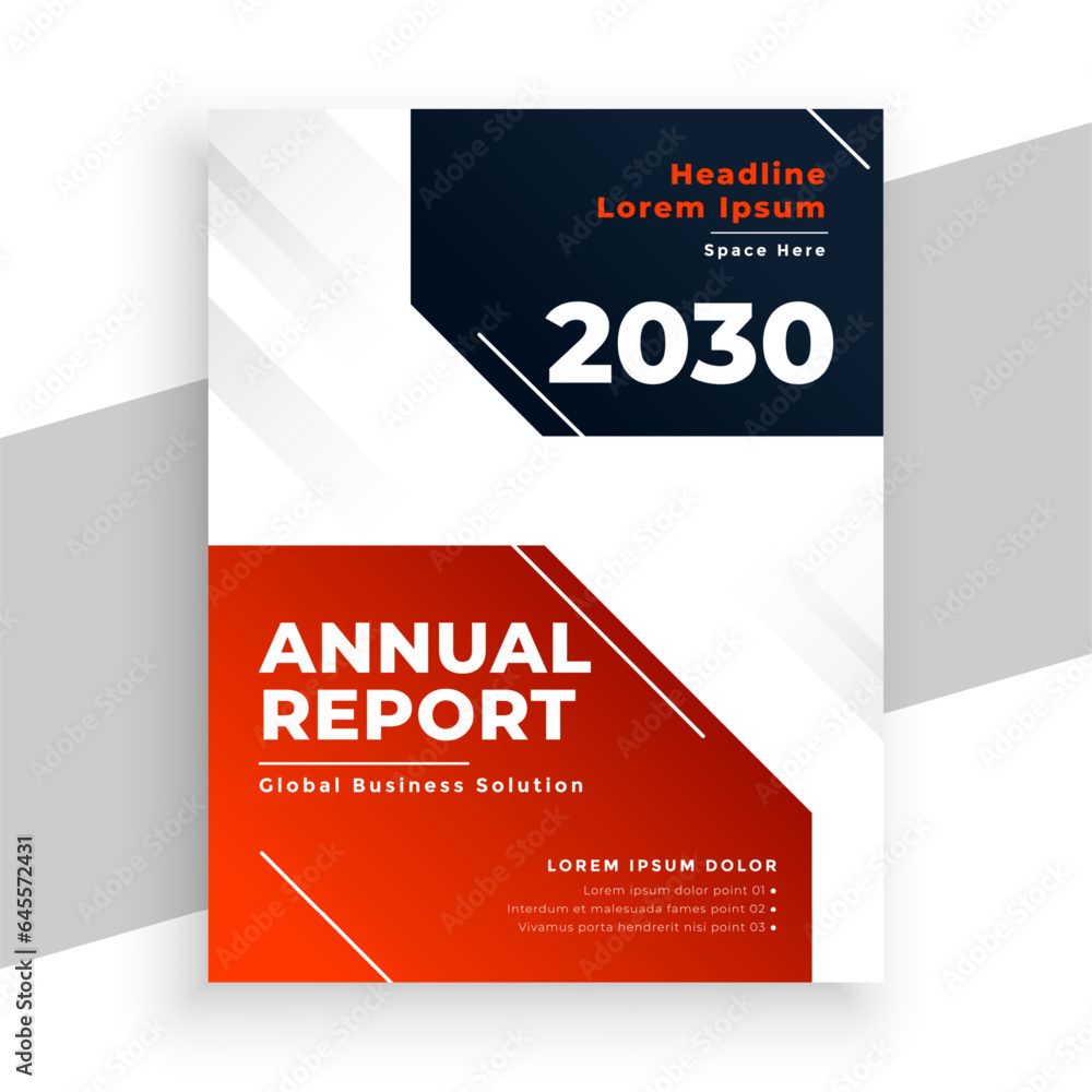 stylish corporate annual report leaflet for brochure publication
