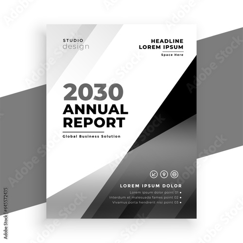 corporate annual report concept template for business success