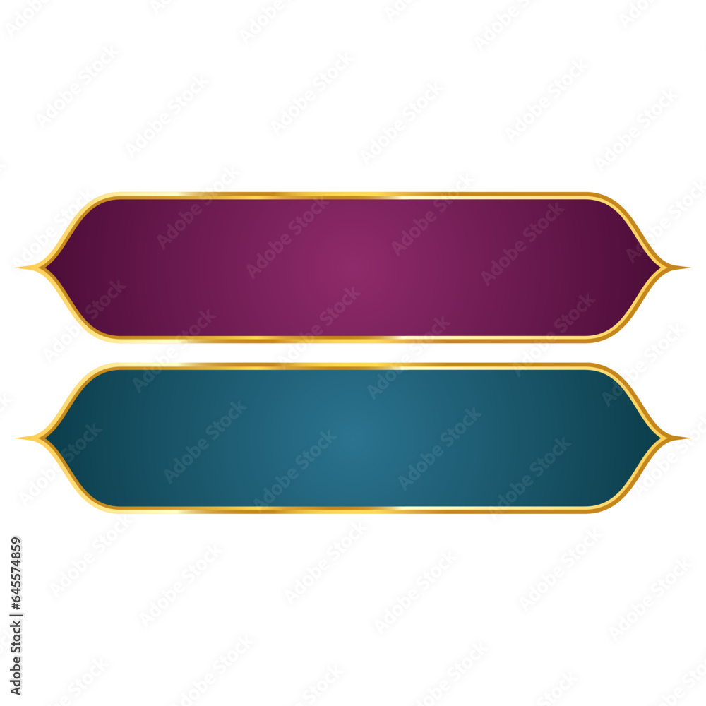 Luxury golden arabic islamic banner decorative set title frame Luxury golden arabic islamic banner decorative set title frame
