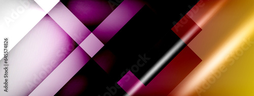 Light and shadow squares and lines abstract background