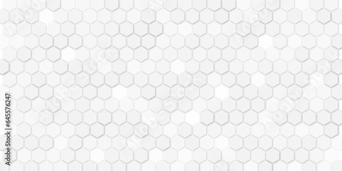 Abstract white texture background hexagon. Abstract simple geometric hexagon pattern.