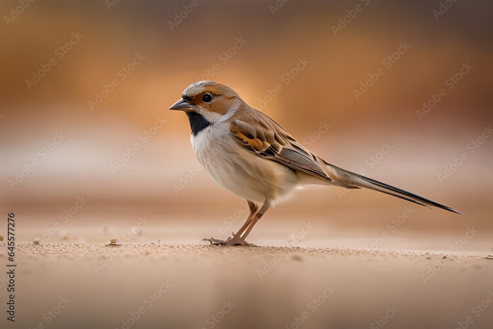 sparrow in the desert