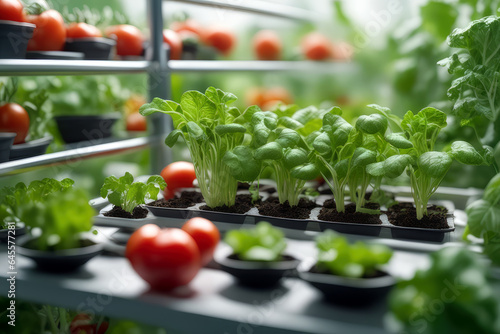 tomatoes in the greenhouse  generated by artificial intelligence