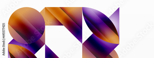 Serene gradient template. Circles and triangles mingle in minimalist perfection. Gentle fusion of forms and hues creates balanced yet captivating backdrop, embodying modern sophistication