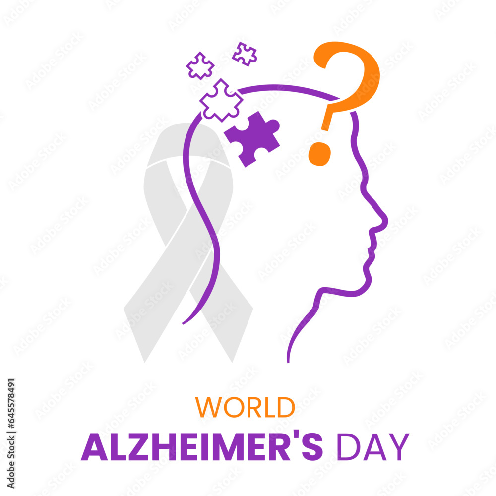 World Alzheimer Day Logo is a design asset suitable for creating logos or promotional materials for events and campaigns related to World Alzheimer's Day