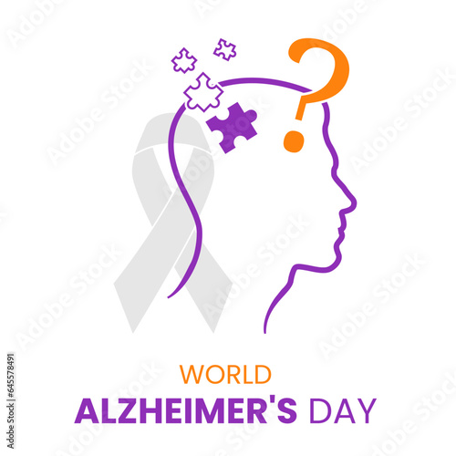 World Alzheimer Day Logo is a design asset suitable for creating logos or promotional materials for events and campaigns related to World Alzheimer's Day