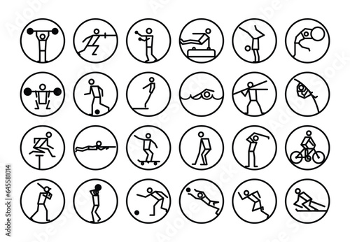 image of icon with editable line of sports disciplines