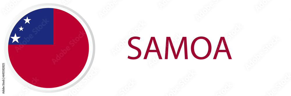 Samoa flag in web button, button icons. Samoa flag in web button, button icons.