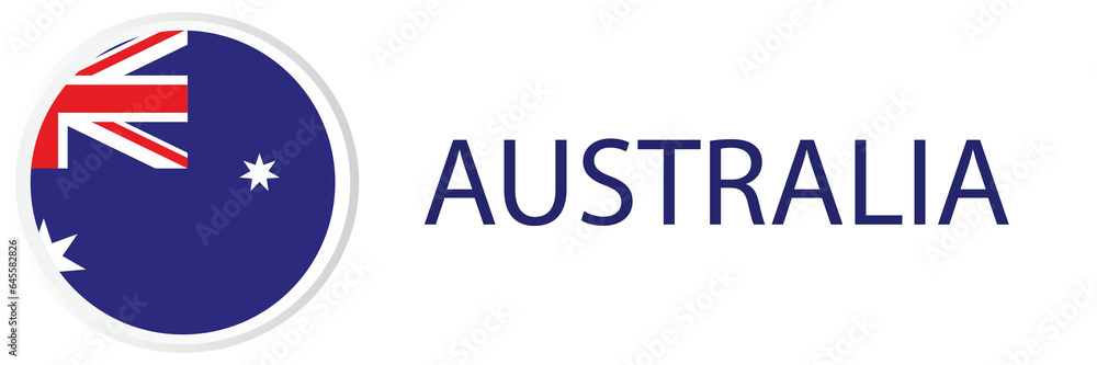 Australia flag in web button, button icons. Australia flag in web button, button icons.