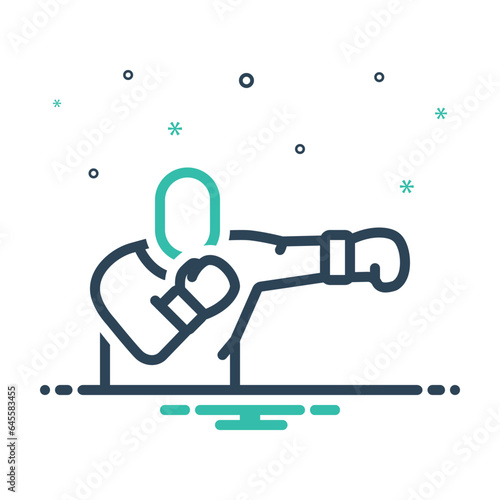 Mix  icon for boxing 
