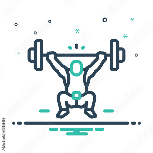 Mix icon for weightlifting 
