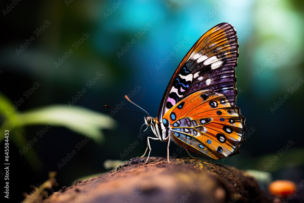 A beautiful butterfly on the ground. A beautiful butterfly on the ground.
