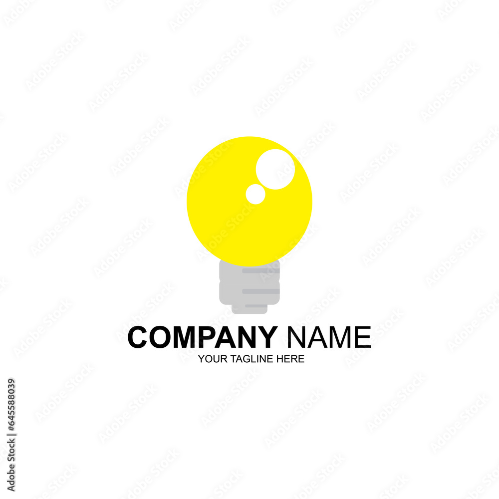 Vector logo light bulb line art eco friendly energy electricity idea concept. Vector logo light bulb line art eco friendly energy electricity idea concept.