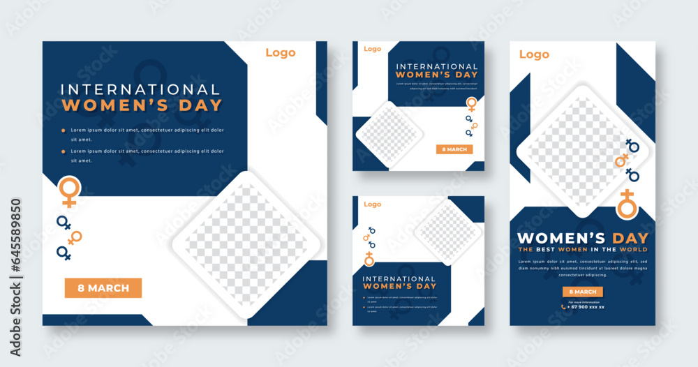 International Women Day Social Media Post for Online Marketing Promotion Banner, Story and Web Internet Ads Flyer International Women Day Social Media Post for Online Marketing Promotion Banner, Story and Web Internet Ads Flyer