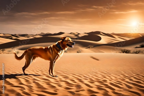 dog in the desert