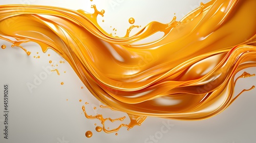 Oil splash swirl.Incision on translucent, Generative AI