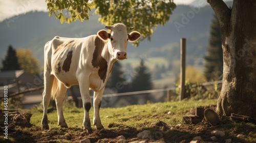 Cows on the farm, AI generated Image