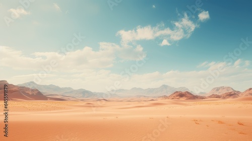 Desert and blue sky  AI generated Image