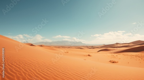 Desert and blue sky  AI generated Image