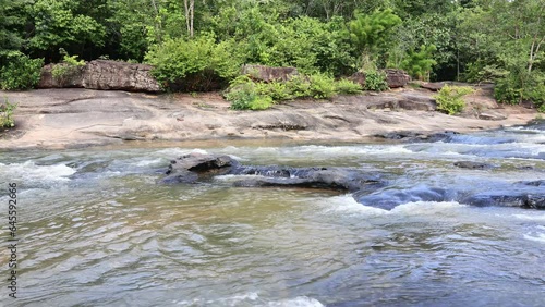 beautiful waterfall in the forest. Huai Chan Waterfall It is a beautiful waterfall in Sisaket Province, Thailand.