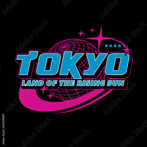 Photography Tokyo japan y2k streetwear t-shirt slogan typography style logo vector icon design illustration