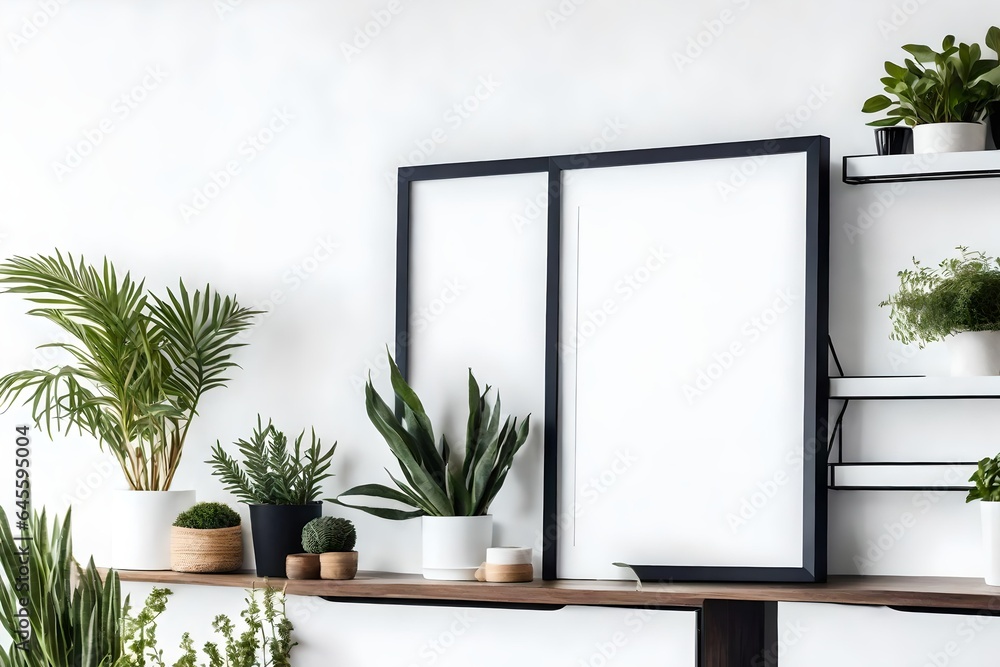 Mockup wall photo frame design, mockup wall design Mockup wall photo frame design, mockup wall design