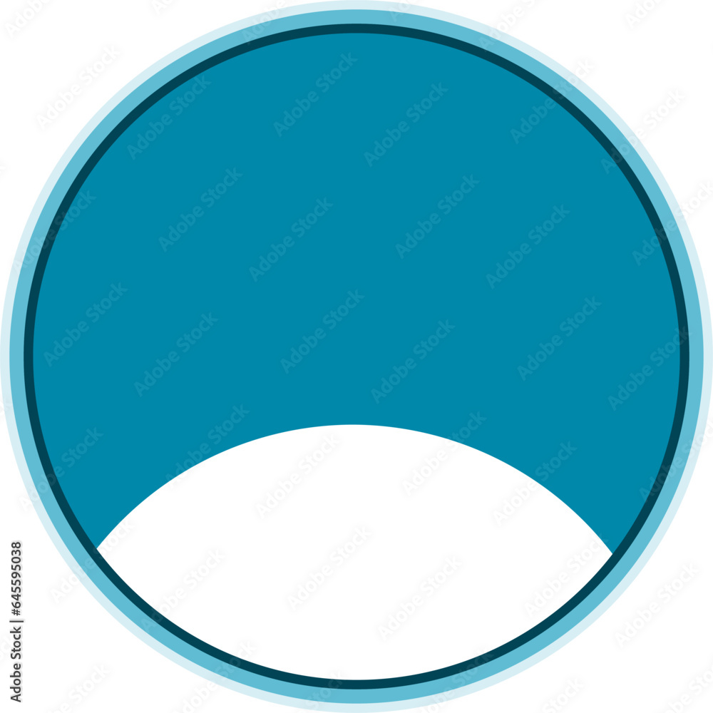Blank blue and white circle label. Blank blue and white circle label.