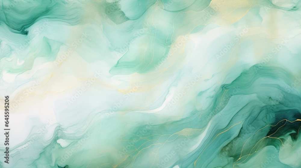 custom made wallpaper toronto digitalAbstract marble pastel mint blue white gold color paint background. Acrylic texture with marble pattern