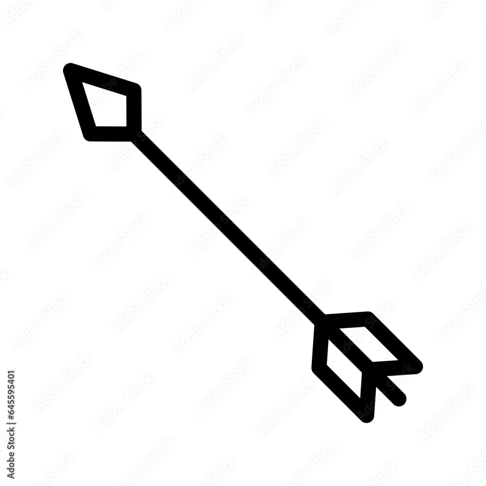 Simple archery arrow icon. Vector.