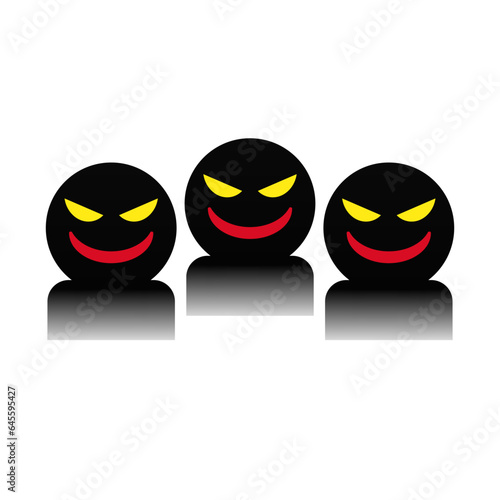 Suspicious trio group icon. Vector.