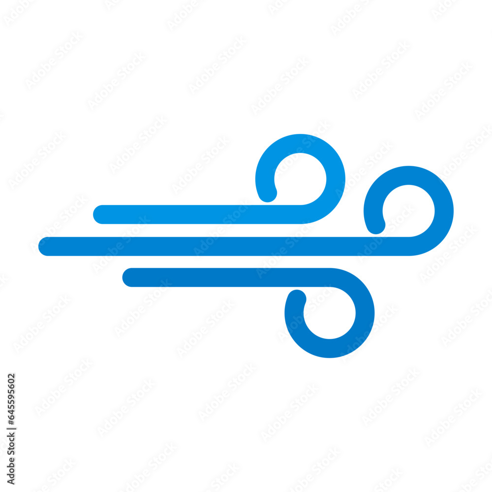 Flat design wind icon. Vector. Flat design wind icon. Vector.