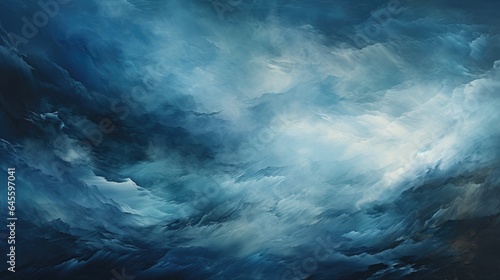 Dark Blue watercolor art background, modern minimalist abstract art painting background