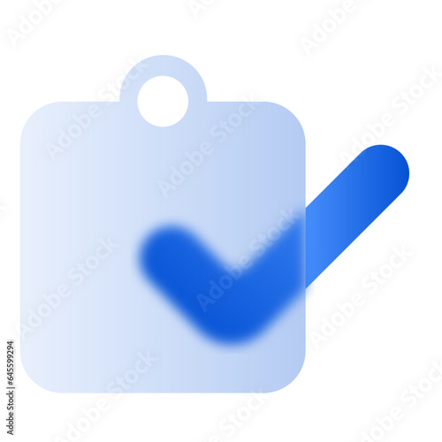 Assignment Turned Checklist Glassmorphism UI Icon Sign and Symbol Design Illustrator Png Svg	