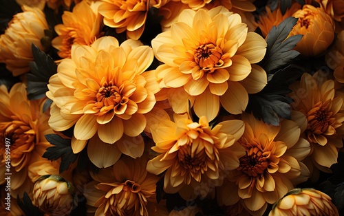 Marigold flowers background or wallpaper