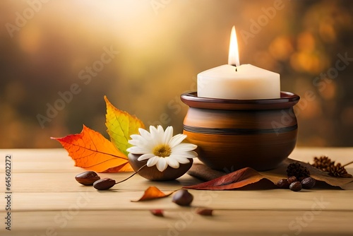 spa still life with candles
